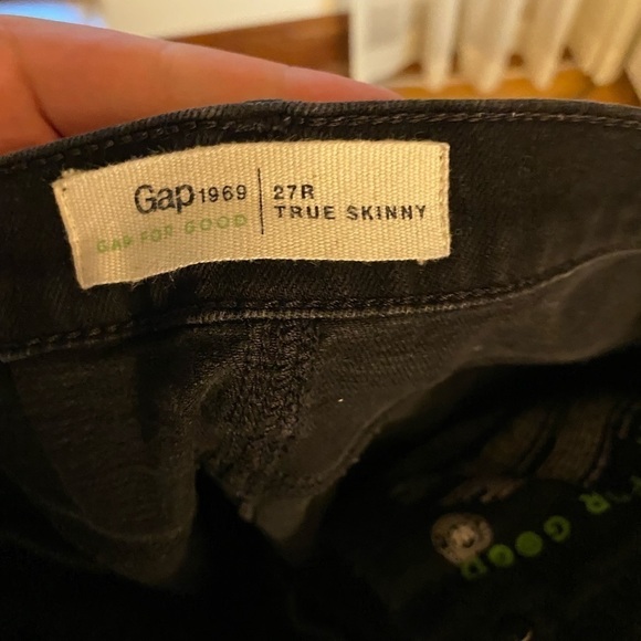 GAP jeans blue distressed true skinny fit jeans size 27R - Picture 4 of 6